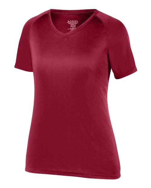Augusta Sportswear Women's Attain Wicking V-Neck T-Shirt 2792 Cardinal