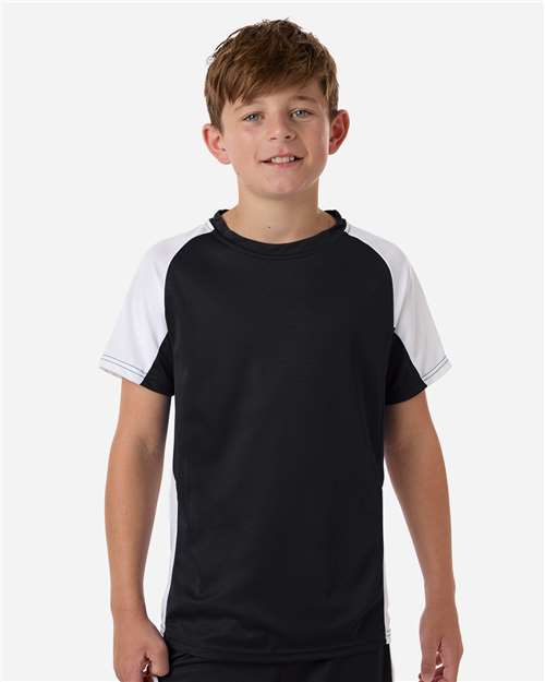 Augusta Sportswear Youth Cutter Jersey 1518 Black/ White