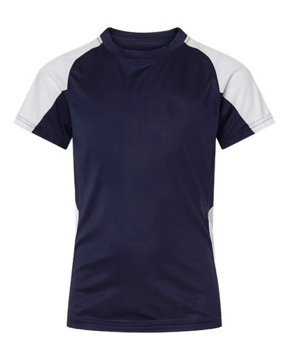 Augusta Sportswear Youth Cutter Jersey 1518 Navy/ White