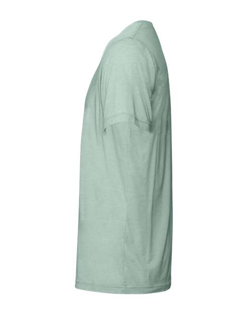 BELLA + CANVAS Triblend Tee 3413 Dusty Blue Triblend Custom Embroidered Business Logo