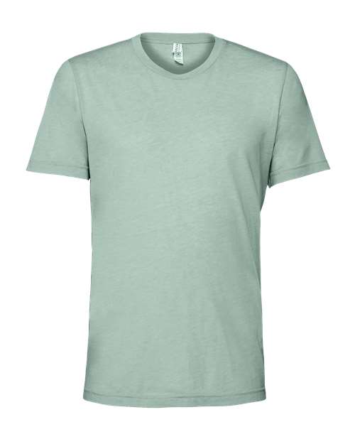 BELLA + CANVAS Triblend Tee 3413 Dusty Blue Triblend Custom Embroidered Business Logo