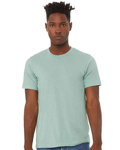 BELLA + CANVAS Triblend Tee 3413 Denim Triblend Custom Embroidered Business Logo