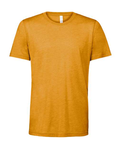 BELLA + CANVAS Triblend Tee 3413 Mustard Triblend Custom Embroidered Business Logo