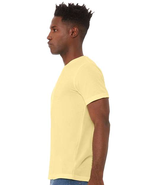 BELLA + CANVAS Triblend Tee 3413 Pale Yellow Triblend Custom Embroidered Business Logo