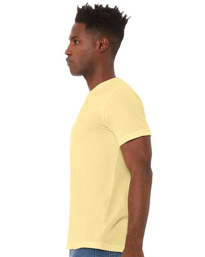 BELLA + CANVAS Triblend Tee 3413 Pale Yellow Triblend Custom Embroidered Business Logo