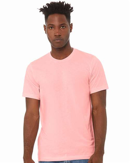 Custom Embroidered  BELLA + CANVAS Triblend Tee 3413 Pink Triblend