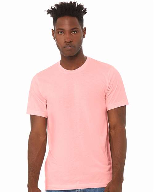BELLA + CANVAS Triblend Tee 3413 Peach Triblend Custom Embroidered Business Logo