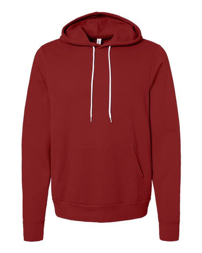 BELLA + CANVAS Sponge Fleece Hoodie 3719 Cardinal Custom Embroidered Business Logo