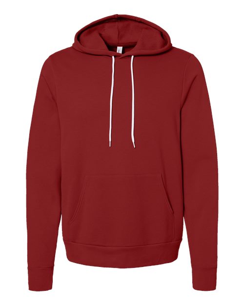 BELLA + CANVAS Sponge Fleece Hoodie 3719 Cardinal Custom Embroidered Business Logo