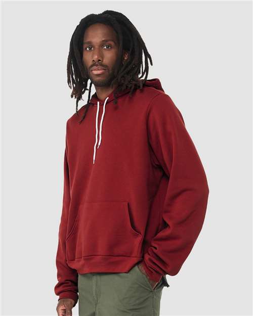 BELLA + CANVAS Sponge Fleece Hoodie 3719 Cardinal Custom Embroidered Business Logo