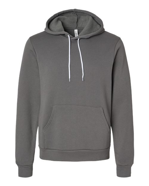 BELLA + CANVAS Sponge Fleece Hoodie 3719 Asphalt Custom Embroidered Business Logo