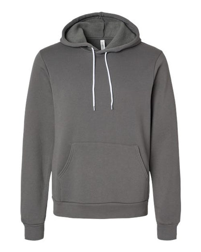 BELLA + CANVAS Sponge Fleece Hoodie 3719 Ash Custom Embroidered Business Logo