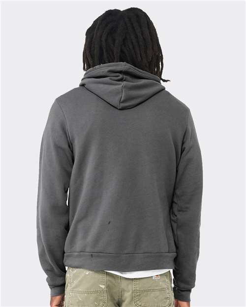 BELLA + CANVAS Sponge Fleece Hoodie 3719 Asphalt Custom Embroidered Business Logo