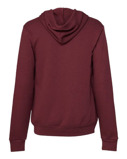 BELLA + CANVAS Sponge Fleece Hoodie 3719 Maroon Custom Embroidered Business Logo