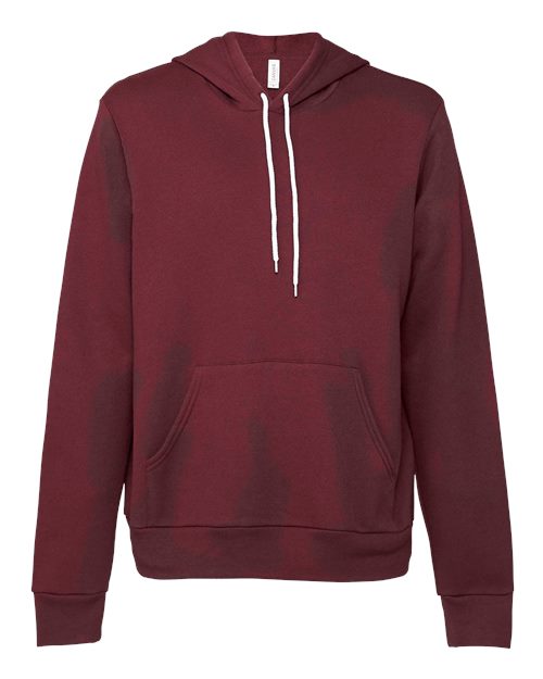 BELLA + CANVAS Sponge Fleece Hoodie 3719 Maroon Custom Embroidered Business Logo