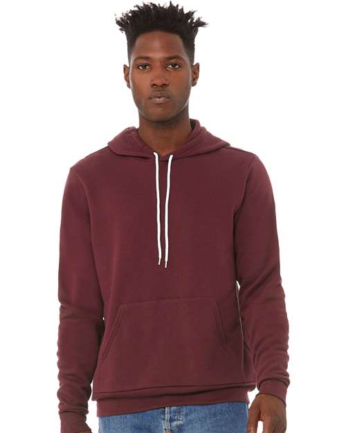 BELLA + CANVAS Sponge Fleece Hoodie 3719 Lilac Custom Embroidered Business Logo