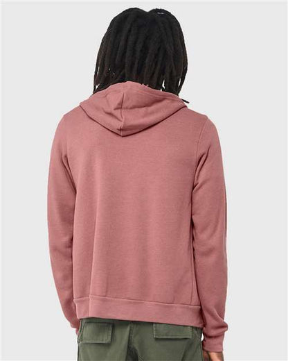 BELLA + CANVAS Sponge Fleece Full-Zip Hoodie 3739 Heather Mauve
