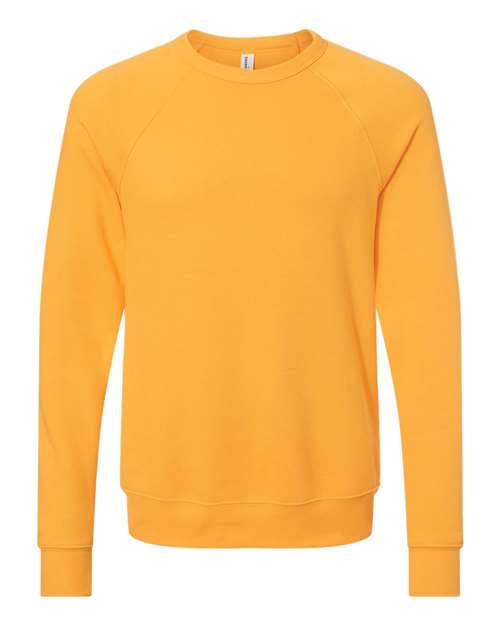 BELLA + CANVAS Sponge Fleece Raglan Crewneck Sweatshirt 3901 Custom Embroidered Business Logo