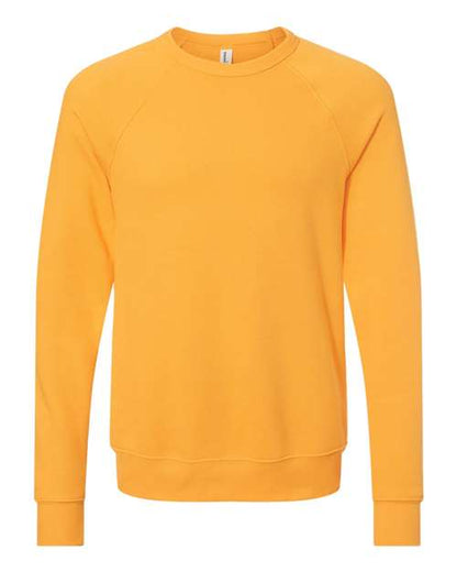 BELLA + CANVAS Sponge Fleece Raglan Crewneck Sweatshirt 3901 Custom Embroidered Business Logo