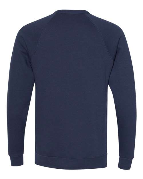 BELLA + CANVAS Sponge Fleece Raglan Crewneck Sweatshirt 3901 Custom Embroidered Business Logo