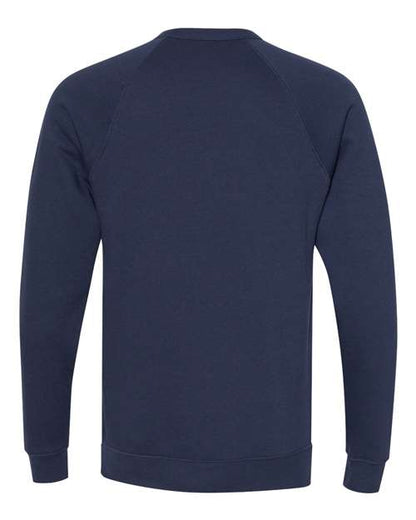 BELLA + CANVAS Sponge Fleece Raglan Crewneck Sweatshirt 3901 Custom Embroidered Business Logo
