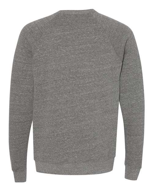 BELLA + CANVAS Sponge Fleece Raglan Crewneck Sweatshirt 3901 Custom Embroidered Business Logo