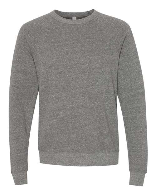 BELLA + CANVAS Sponge Fleece Raglan Crewneck Sweatshirt 3901 Custom Embroidered Business Logo
