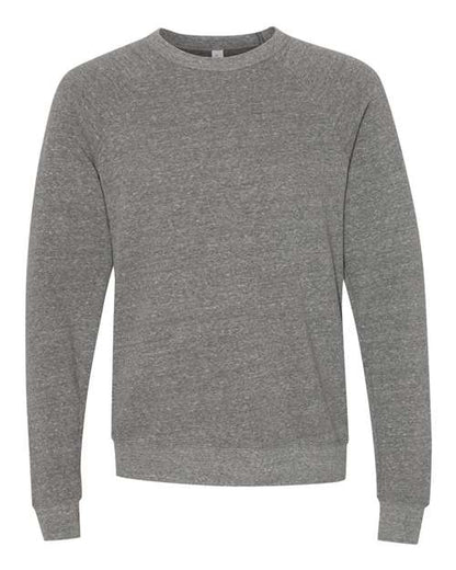 BELLA + CANVAS Sponge Fleece Raglan Crewneck Sweatshirt 3901 Custom Embroidered Business Logo