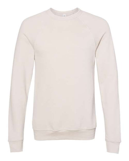 BELLA + CANVAS Sponge Fleece Raglan Crewneck Sweatshirt 3901 Custom Embroidered Business Logo