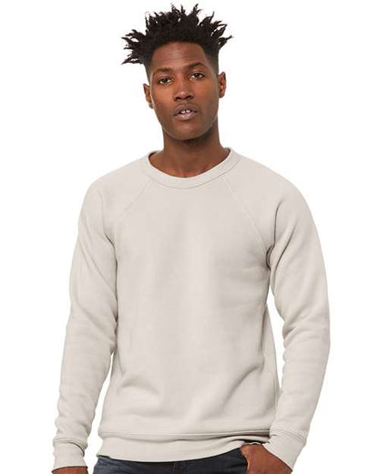 BELLA + CANVAS Sponge Fleece Raglan Crewneck Sweatshirt 3901 Custom Embroidered Business Logo