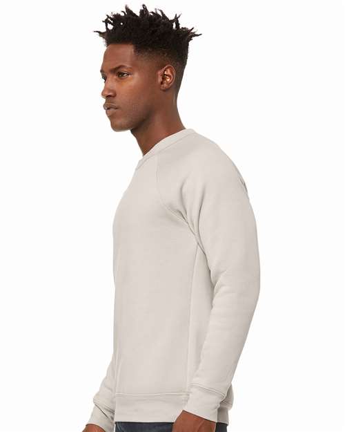 BELLA + CANVAS Sponge Fleece Raglan Crewneck Sweatshirt 3901 Custom Embroidered Business Logo