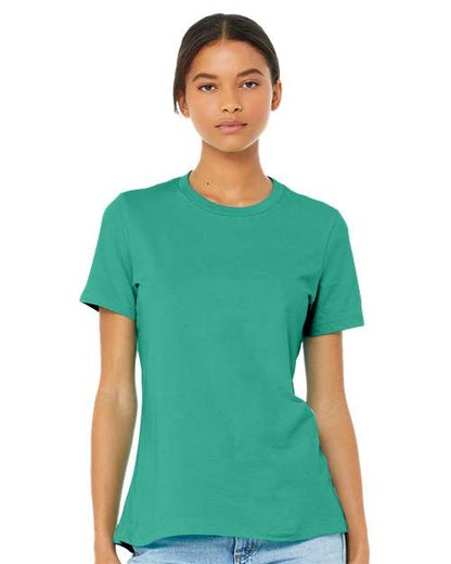 Custom Embroidered  BELLA + CANVAS Women’s Relaxed Jersey Tee 6400 Teal