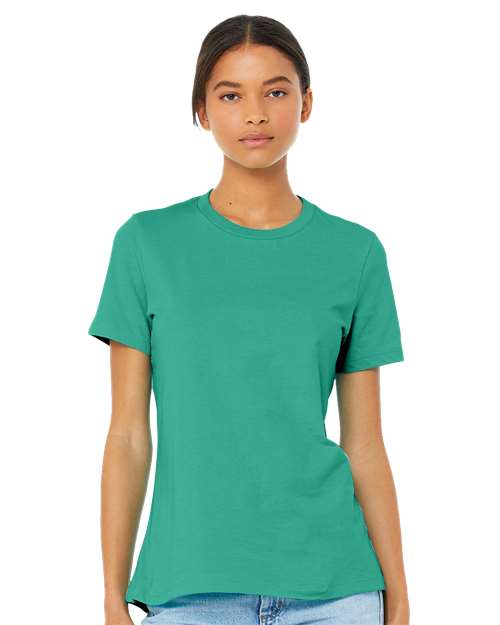 Custom Embroidered  BELLA + CANVAS Women’s Relaxed Jersey Tee 6400 Teal