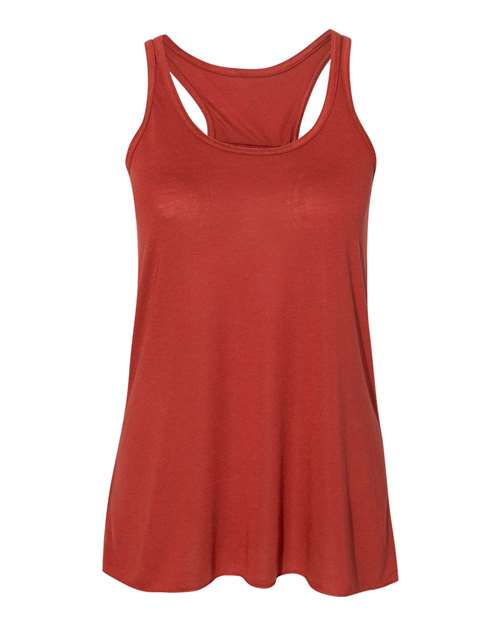 BELLA + CANVAS Women's Flowy Racerback Tank 8800 Brick