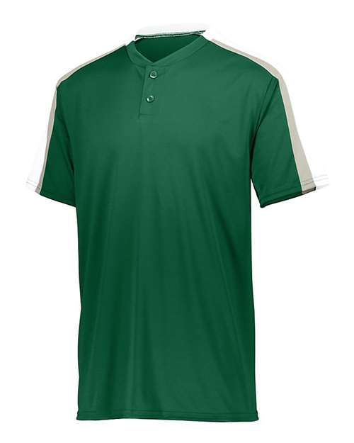 Custom EmbroideredAugusta Sportswear Men's Power Plus Jersey 2.0 7229 Dark Green/ White/ Silver Grey