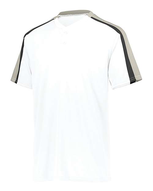 Custom EmbroideredAugusta Sportswear Men's Power Plus Jersey 2.0 7229 White/ Silver Grey/ Black