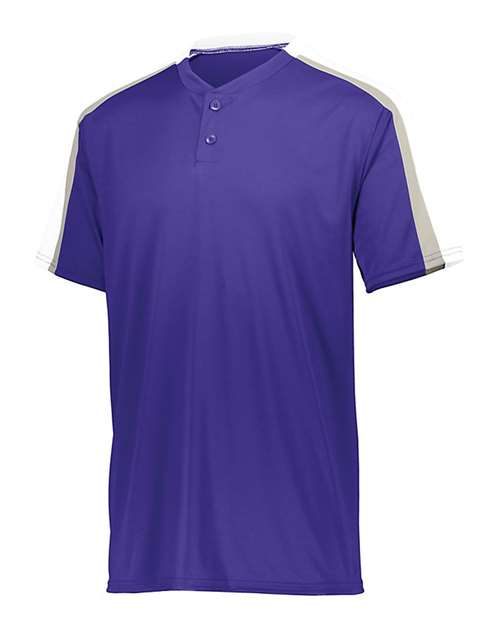 Custom EmbroideredAugusta Sportswear Men's Power Plus Jersey 2.0 7229 Purple/ White/ Silver Grey
