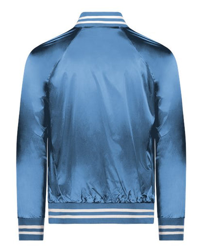 Augusta Sportswear Satin Baseball Jacket Striped Trim 3610