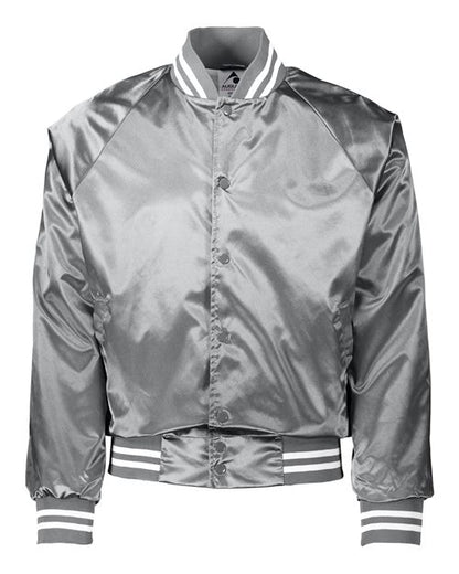 Augusta Sportswear Unisex Satin Baseball Jacket Striped Trim 5208
