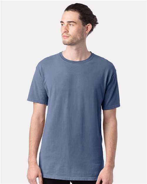 Custom Embroidered  ComfortWash by Hanes Garment-Dyed T-Shirt GDH100 Saltwater