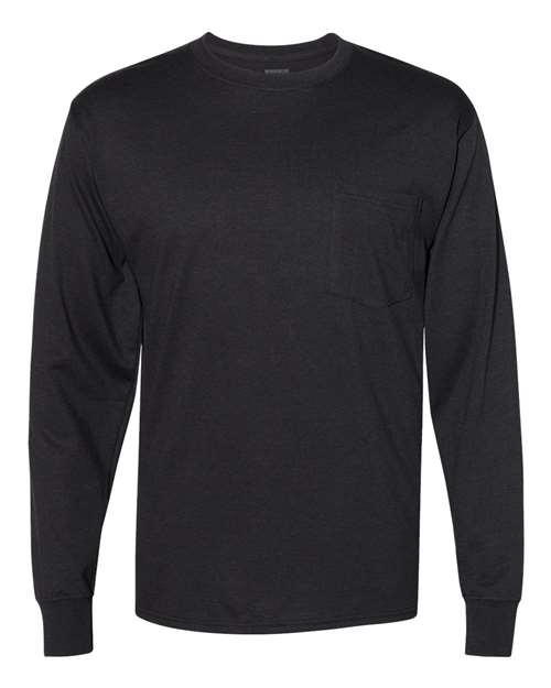Hanes Workwear Long Sleeve Pocket T-Shirt W120