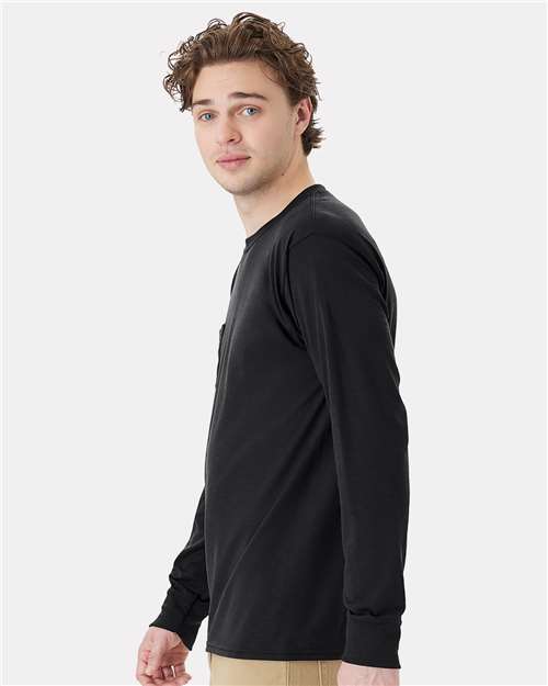 Hanes Workwear Long Sleeve Pocket T-Shirt W120