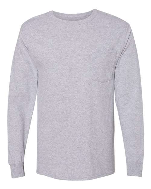 Hanes Workwear Long Sleeve Pocket T-Shirt W120