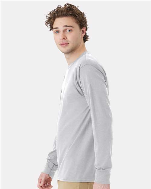 Hanes Workwear Long Sleeve Pocket T-Shirt W120