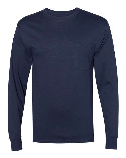 Hanes Workwear Long Sleeve Pocket T-Shirt W120