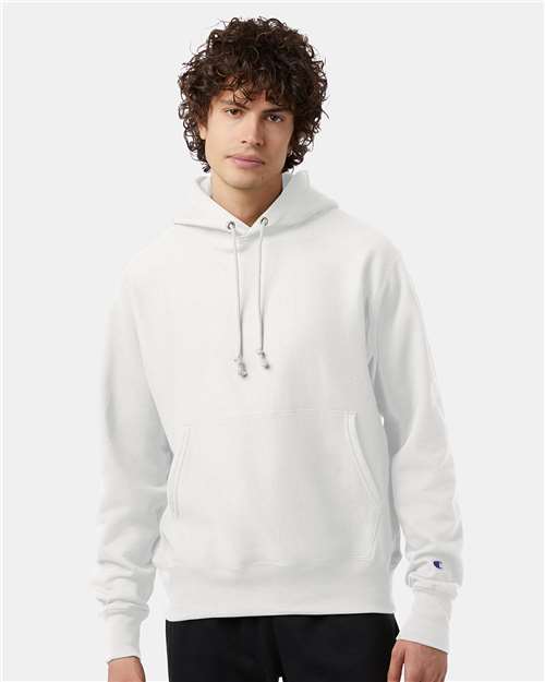 Custom Embroidered  Champion Reverse Weave® Hooded Sweatshirt S101 White