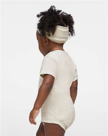 Rabbit Skins Infant Baby Rib Bodysuit 4400 Natural Heather