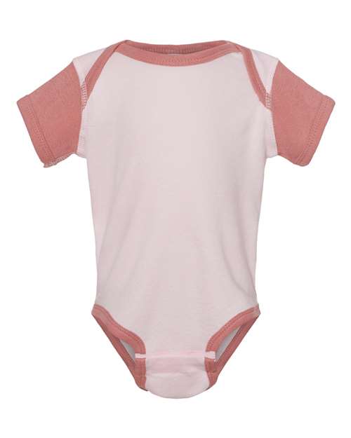 Rabbit Skins Infant Baby Rib Bodysuit 4400 Ballerina/ Mauvelous