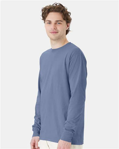 ComfortWash by Hanes Garment-Dyed Long Sleeve T-Shirt GDH200 Saltwater
