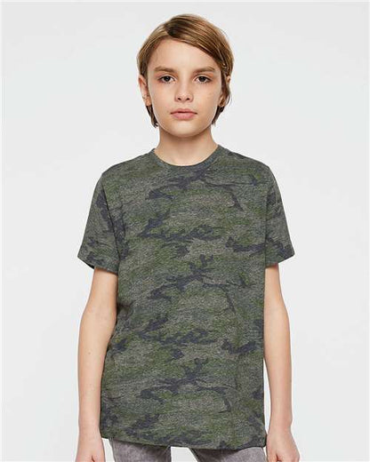 LAT Youth Fine Jersey Tee 6101 Vintage Camo